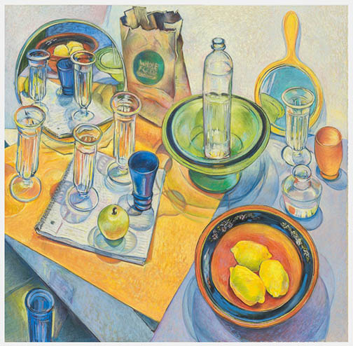 Sherry Leedy, "Three Lemons," pastel on paper. Photo credit: E.G. Schempf.