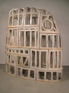 Brandon Reese, "Ivory," 2008; glazed stoneware; 63 x 67 x 18 in.