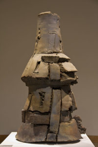 Peter Voulkos, "Alegria," 2000; wood-fired stoneware; 49 x 27.25 x 27 in. Collection Daum Museum of Contemporary Art.