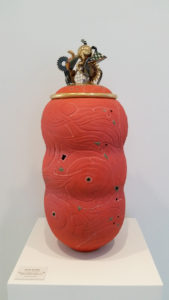 Ralph Bacerra, "Large Untitled Vessel," 1999; glazed and lustered earthenware. Collection Daum Museum of Contemporary Art.