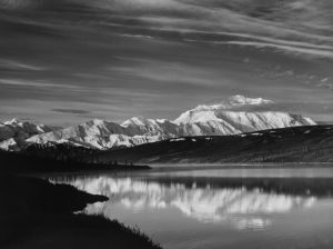 Henry Gilpin, "Wonder Lake, Mt. McKinley, Alaska," 1967; gelatin silver print. Gift of P. John Owen in memory of P. Cecil Owen and Marceille F. Owen.