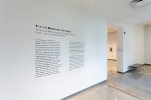 Installation view "The Hill Becomes the Valley: American Landscape Photography from the P. John Owen Collection."