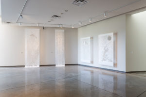 Installation view of "Sarah Nguyen: Winged Eclipse, Momentary Shadows."