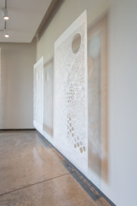 Installation view of "Sarah Nguyen: Winged Eclipse, Momentary Shadows."