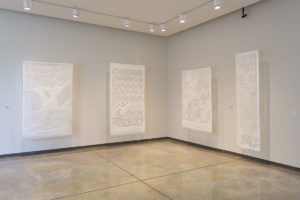 Installation view of "Sarah Nguyen: Winged Eclipse, Momentary Shadows."