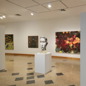 Installation view of "Weird & Eerie: Selections of Extraordinary Character."