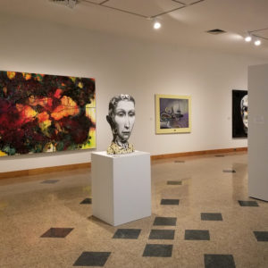 Installation view of "Weird & Eerie: Selections of Extraordinary Character."