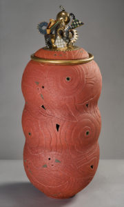 Ralph Bacerra, "Large Untitled Vessel," 1999; glazed and lustered earthenware. Collection Daum Museum of Contemporary Art, gift of Dr. Harold F. Daum.