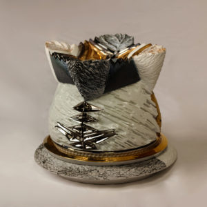 George Timock, "Vessel #JJJ," 2010; porcelain. Collection Daum Museum of Contemporary Art, gift of Dr. Harold F. Daum.