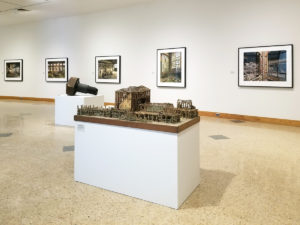 Installation view from "In Ruins: Michael Schultz, Steven Montgomery, and Raymon Elozua."