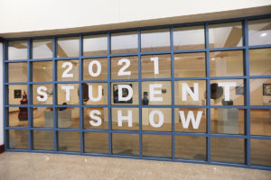 Installation view of "2021 Annual Student Exhibition."