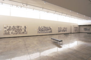 Installation view of "Dialogues with Mother Earth: Drawing to Save the Planet" by Erica Daborn.