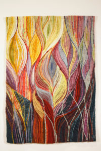 Kuemmerlein, Janet, "Sea Fronds", 2005; fiber, 60 x 42 x 2 in. Gift of Jean Rozmus.