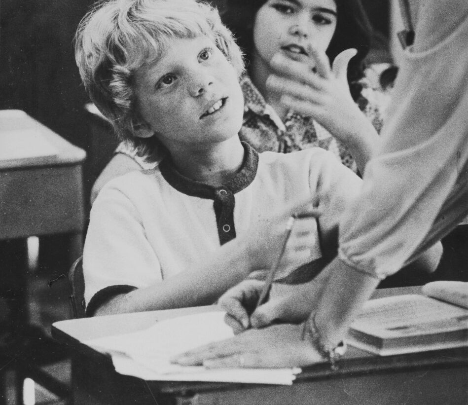 Steve Costelberry, "Vertical, student & teacher", 1980; photography