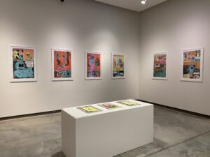 Installation view of "Living on Deadlines."