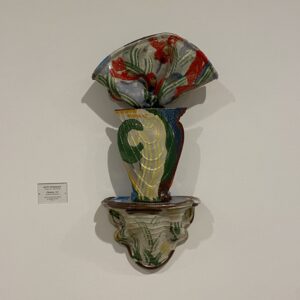 Betty Woodman, "Clematis," 1987; glazed earthenware. Gift of Charlie Woodman & Andrea Terrice.